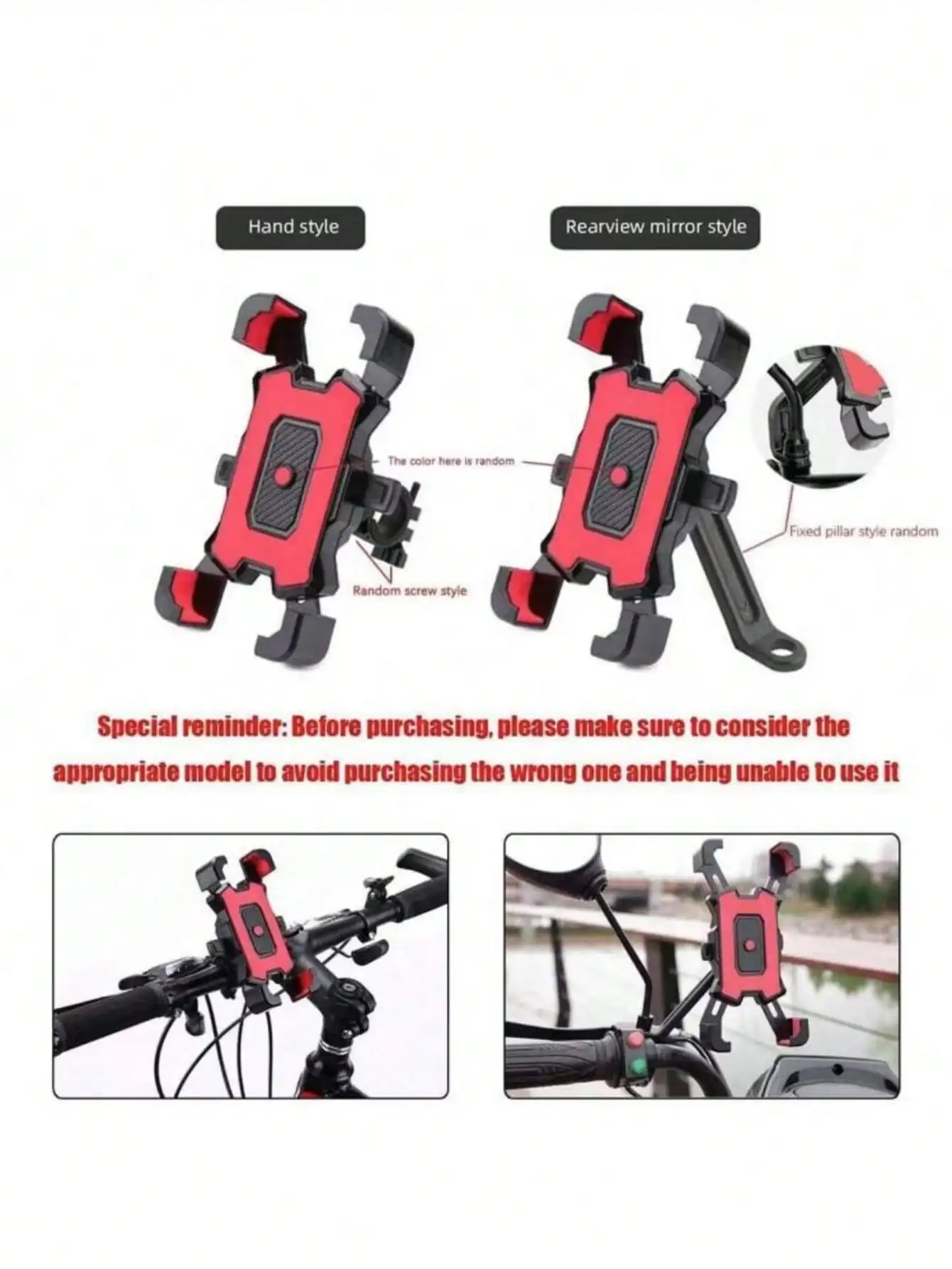 360° Auto-Lock Bike Phone Mount for 4.7-6.8" Phones - Image 5
