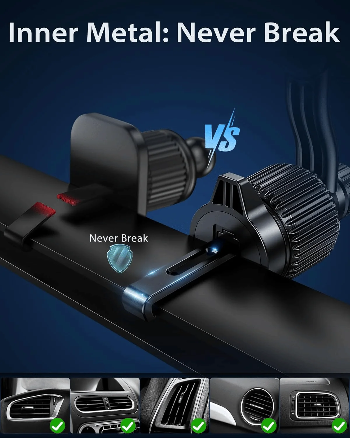360° Magnetic MagSafe Car Phone Mount for Vent - Image 3