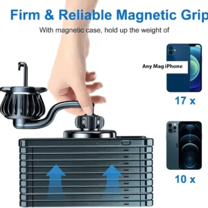 360° Magnetic MagSafe Car Phone Mount for Vent - Thumbnail Image 2