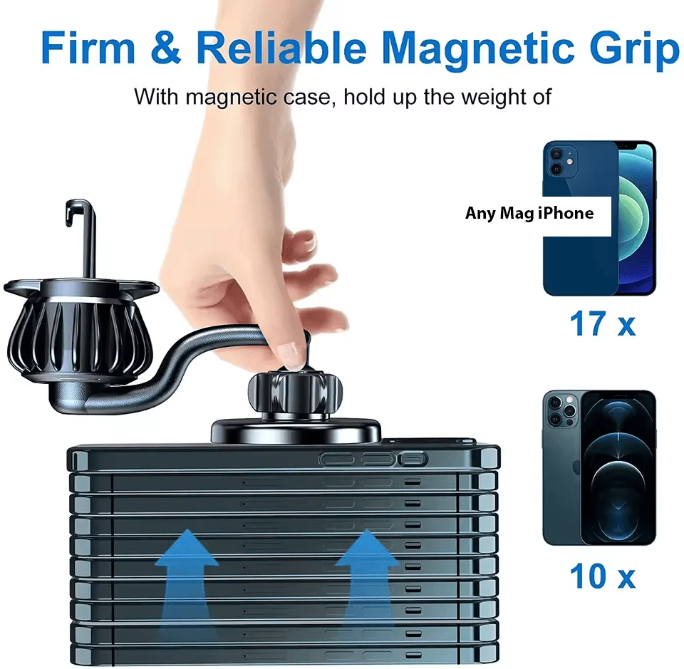 360° Magnetic MagSafe Car Phone Mount for Vent - Image 2