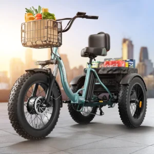QRONGE 960W Folding Electric Trike, 36V 13.5Ah - Thumbnail Image 9