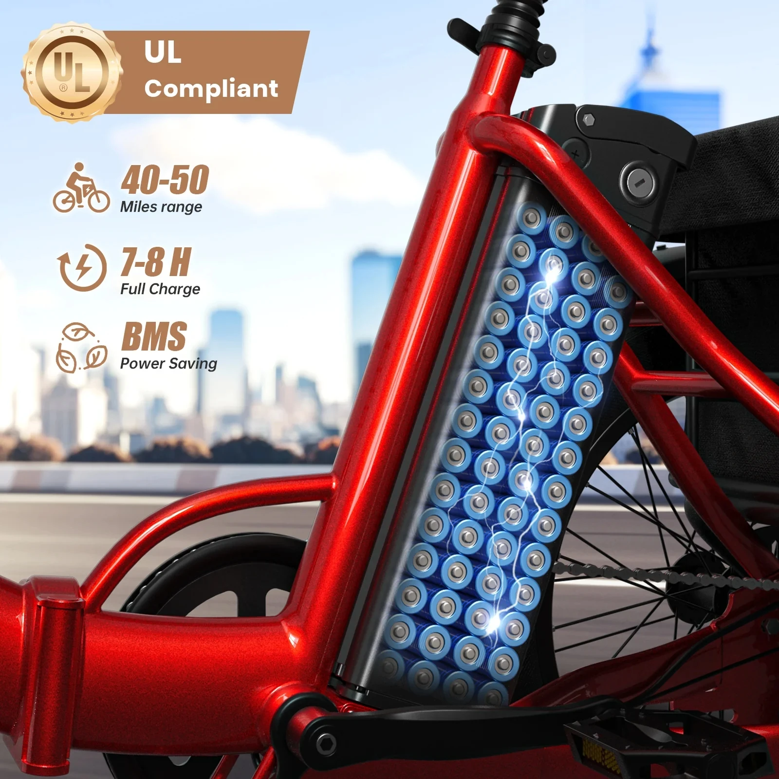QRONGE 960W Folding Electric Trike, 36V 13.5Ah - Image 3