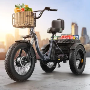 QRONGE 960W Folding Electric Trike, 36V 13.5Ah - Thumbnail Image 7