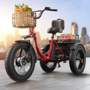 QRONGE 960W Folding Electric Trike, 36V 13.5Ah - Thumbnail Image 8