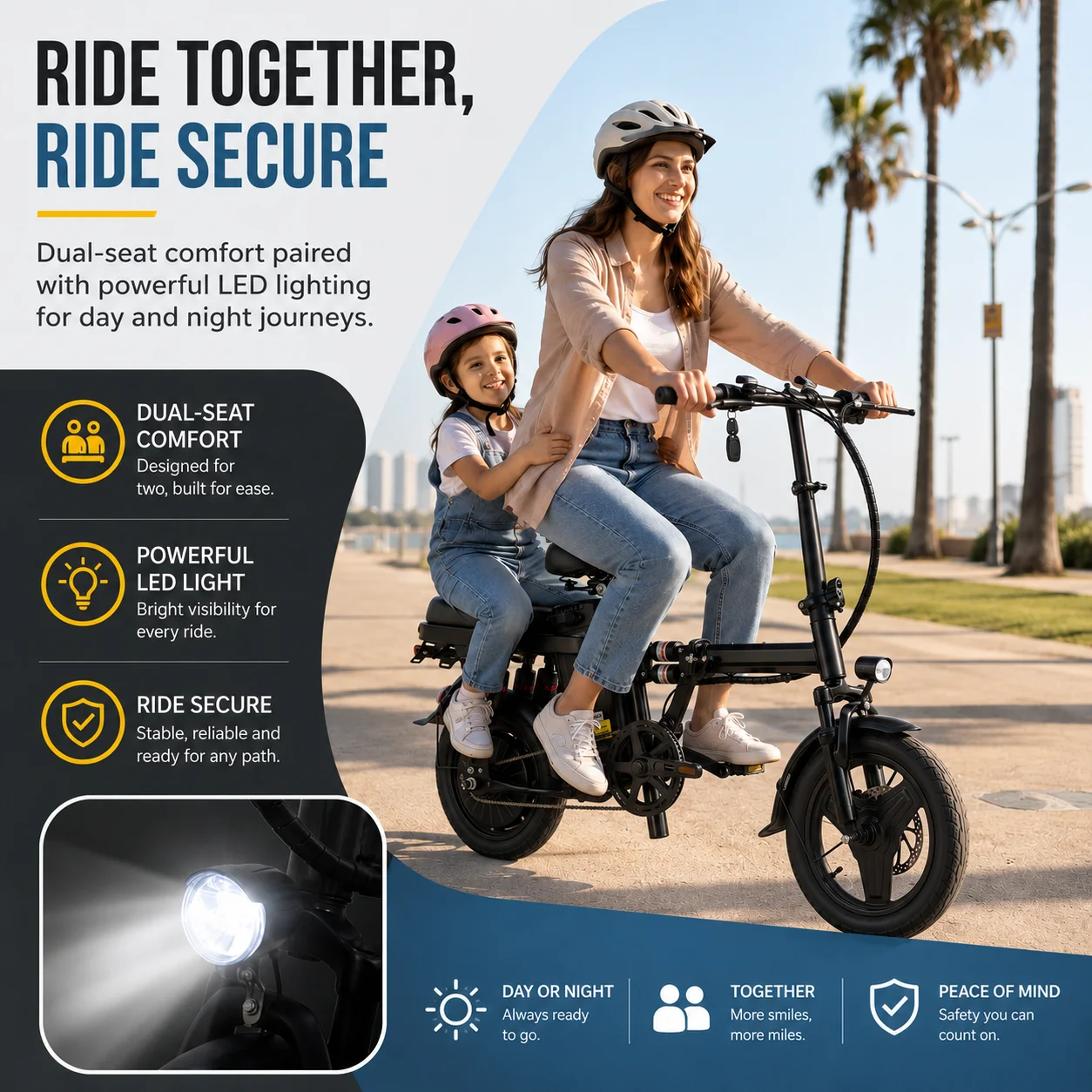 500W Folding Electric Bike, 48V 15Ah Battery - Image 7