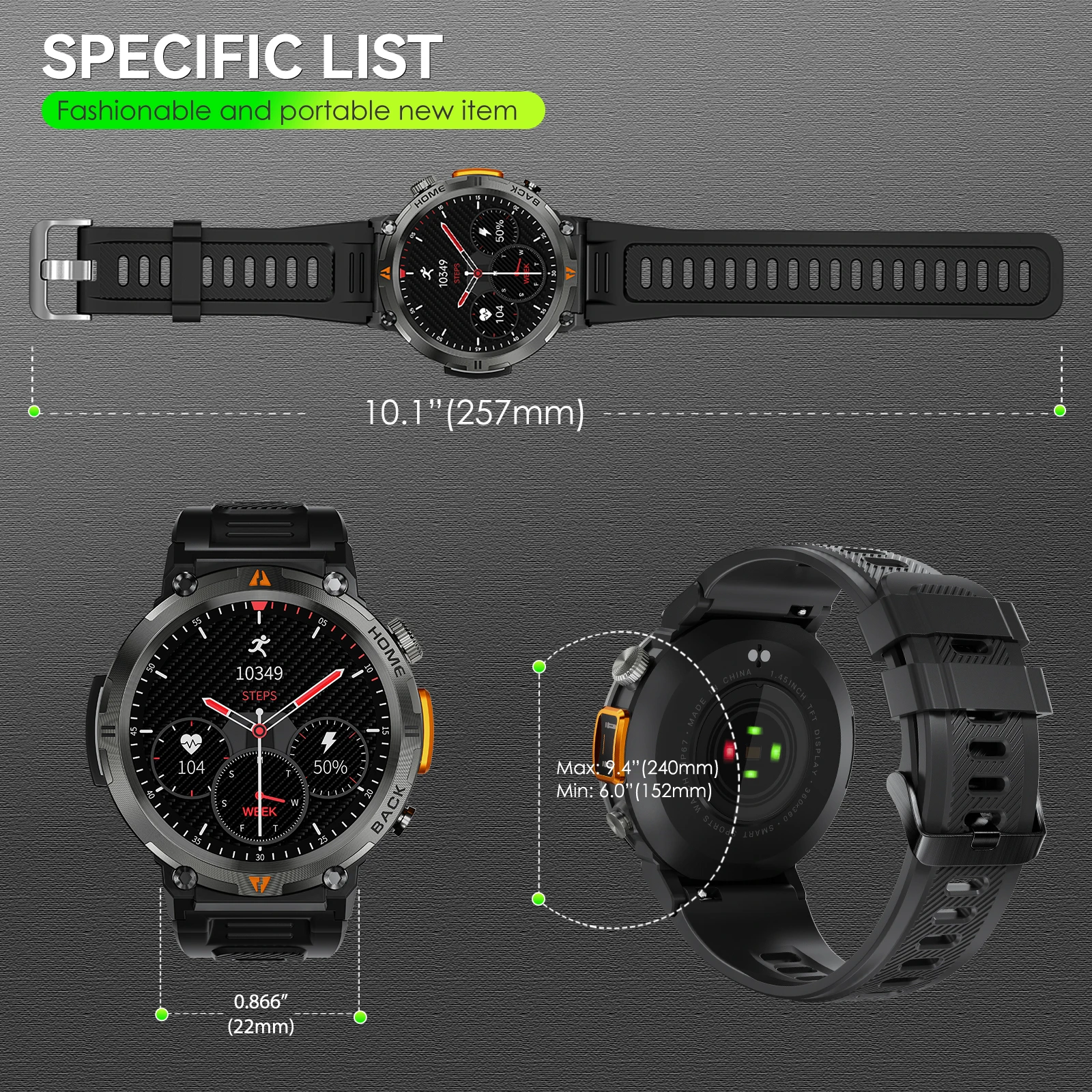 EIGIIS KE3 Bluetooth Call Smartwatch for Men - Image 7