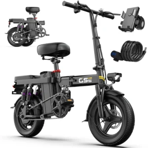 UPlee GS5 740W Folding E-Bike, 48V 15Ah, 20+MPH - Thumbnail Image 2