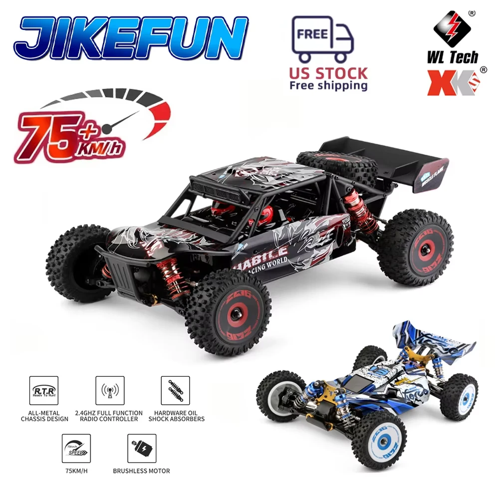 WLtoys 124016 124017 RC Car 75km/h 4WD Brushless - Image 1