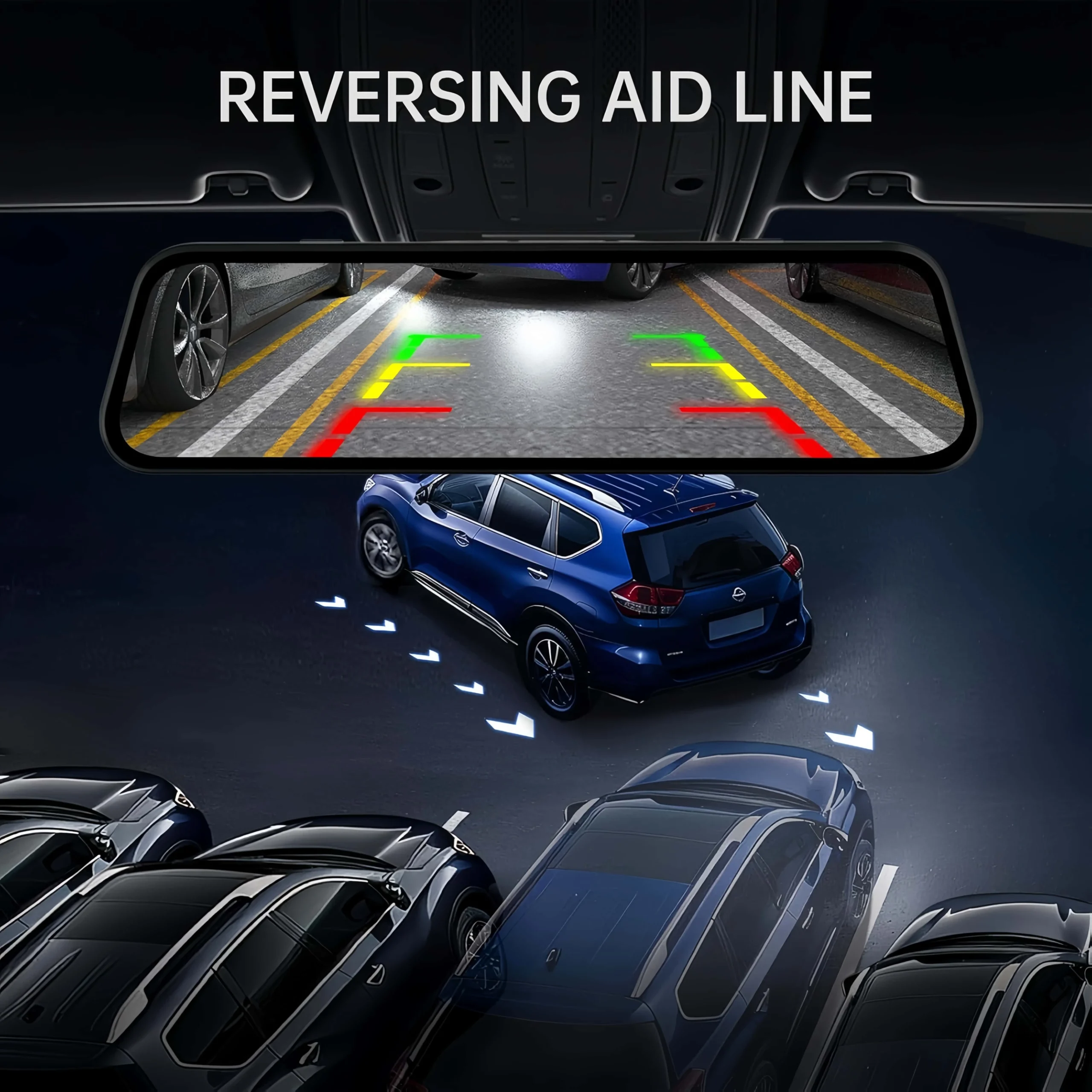 9.66" 4K Dual Lens Mirror Dash Cam - Image 5
