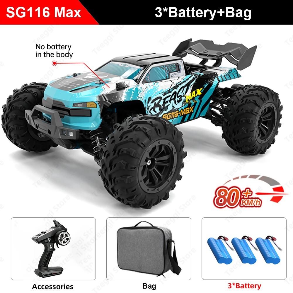SG116 MAX 1/16 4WD Brushless RC Car 80KM/H - Image 7