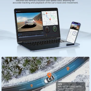 AZDOME M300S 4K Front Rear Dash Cam WiFi GPS - Thumbnail Image 4