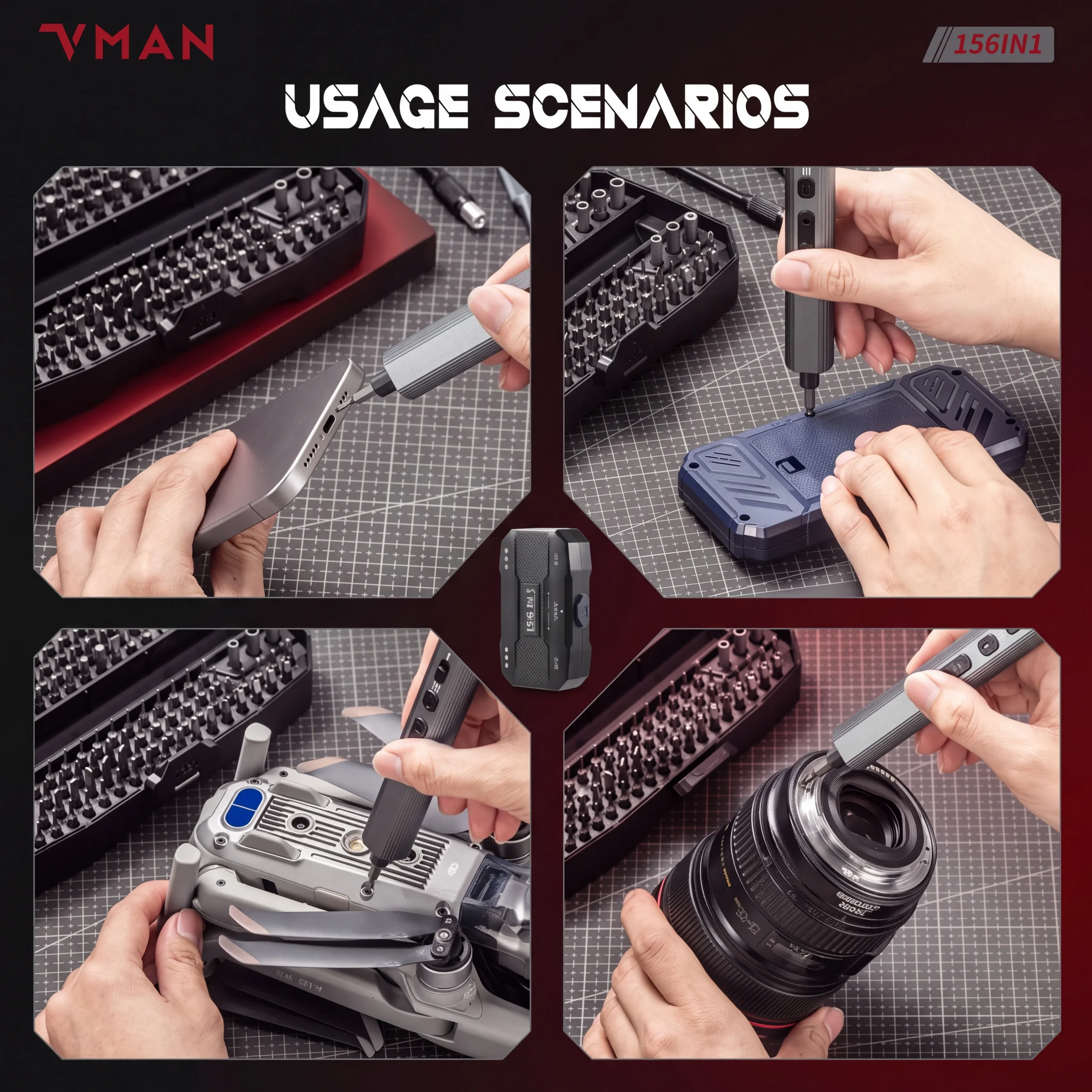 VMAN 156-in-1 Electric Precision Screwdriver Set - Image 3