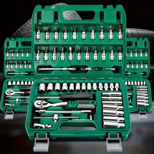 53-Piece Professional Car Repair Tool Kit, Socket Set - Thumbnail Image 7