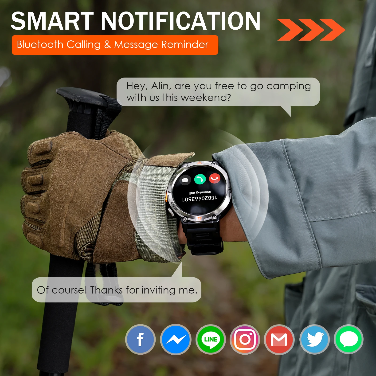 EIGIIS KE3 Bluetooth Call Smartwatch for Men - Image 6