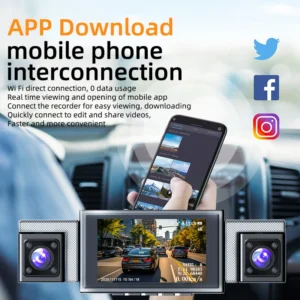 4K 360° 4-Channel Dash Cam WiFi GPS - Thumbnail Image 5
