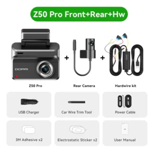DDPAI Z50 Pro 4K Front Rear Dash Cam WiFi GPS - Thumbnail Image 9