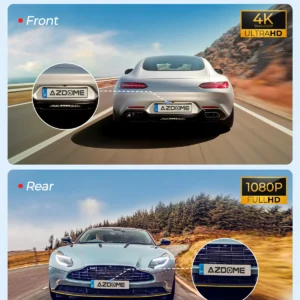 AZDOME M300S 4K Front Rear Dash Cam WiFi GPS - Thumbnail Image 2