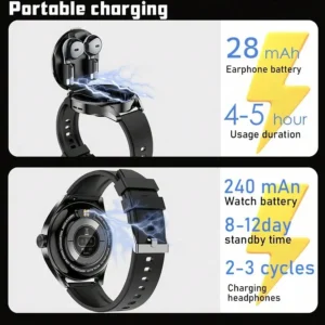 Smartwatch with Earbuds, Touchscreen, Voice Calling - Thumbnail Image 2