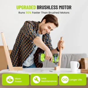 Robustrue 21V Brushless Impact Driver, 230N.m - Thumbnail Image 3