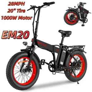 EOEOTWO 1000W Fat Tire Electric Bike, 34 MPH - Thumbnail Image 13