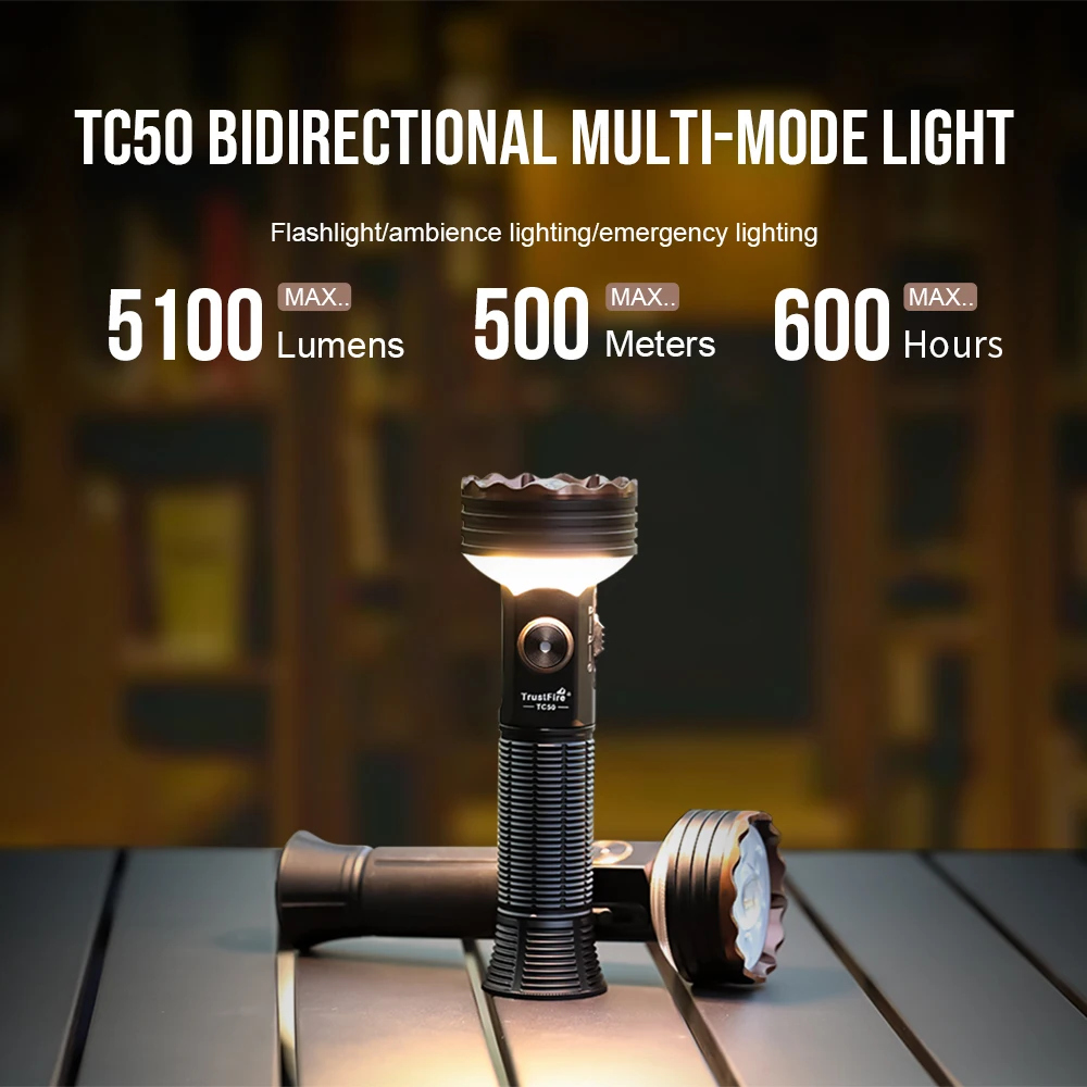 TrustFire TC50 5100LM Rechargeable Camping Lantern - Image 1