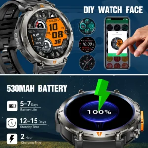 EIGIIS KE3 Bluetooth Call Smartwatch for Men - Thumbnail Image 5