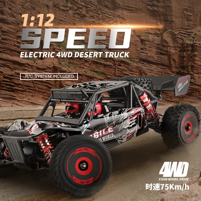 WLtoys 124016 124017 RC Car 75km/h 4WD Brushless - Image 2