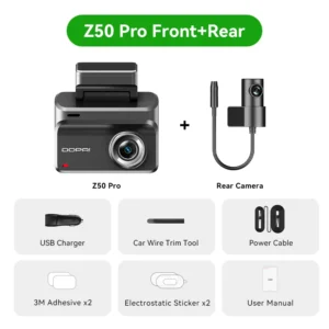 DDPAI Z50 Pro 4K Front Rear Dash Cam WiFi GPS - Thumbnail Image 7