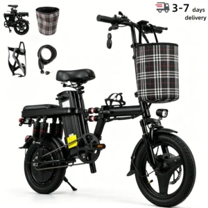 500W Folding Electric Bike, 48V 15Ah Battery