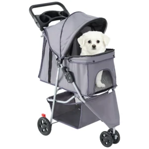 3-Wheel Foldable Pet Stroller for Dogs & Cats - Thumbnail Image 7