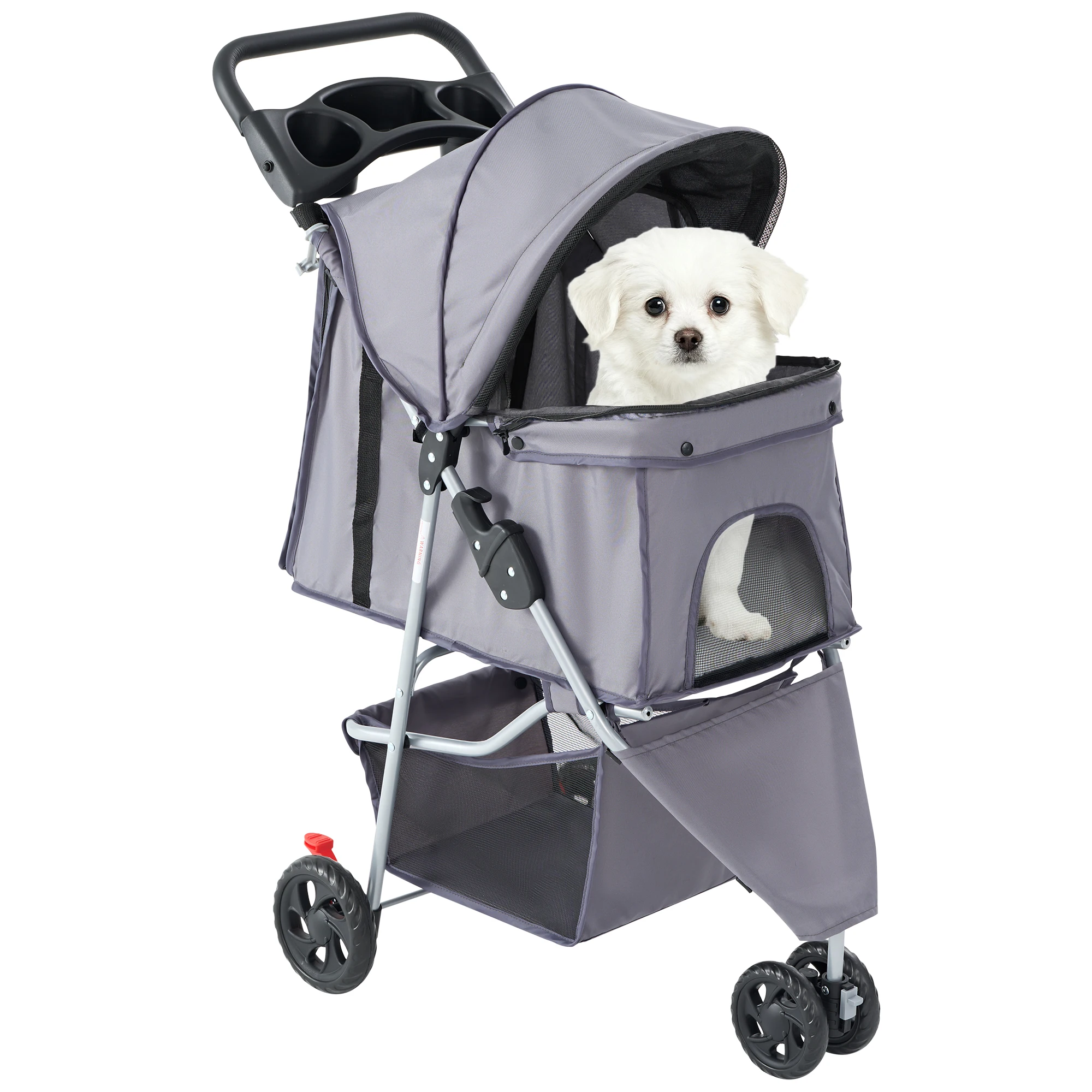 3-Wheel Foldable Pet Stroller for Dogs & Cats - Image 7