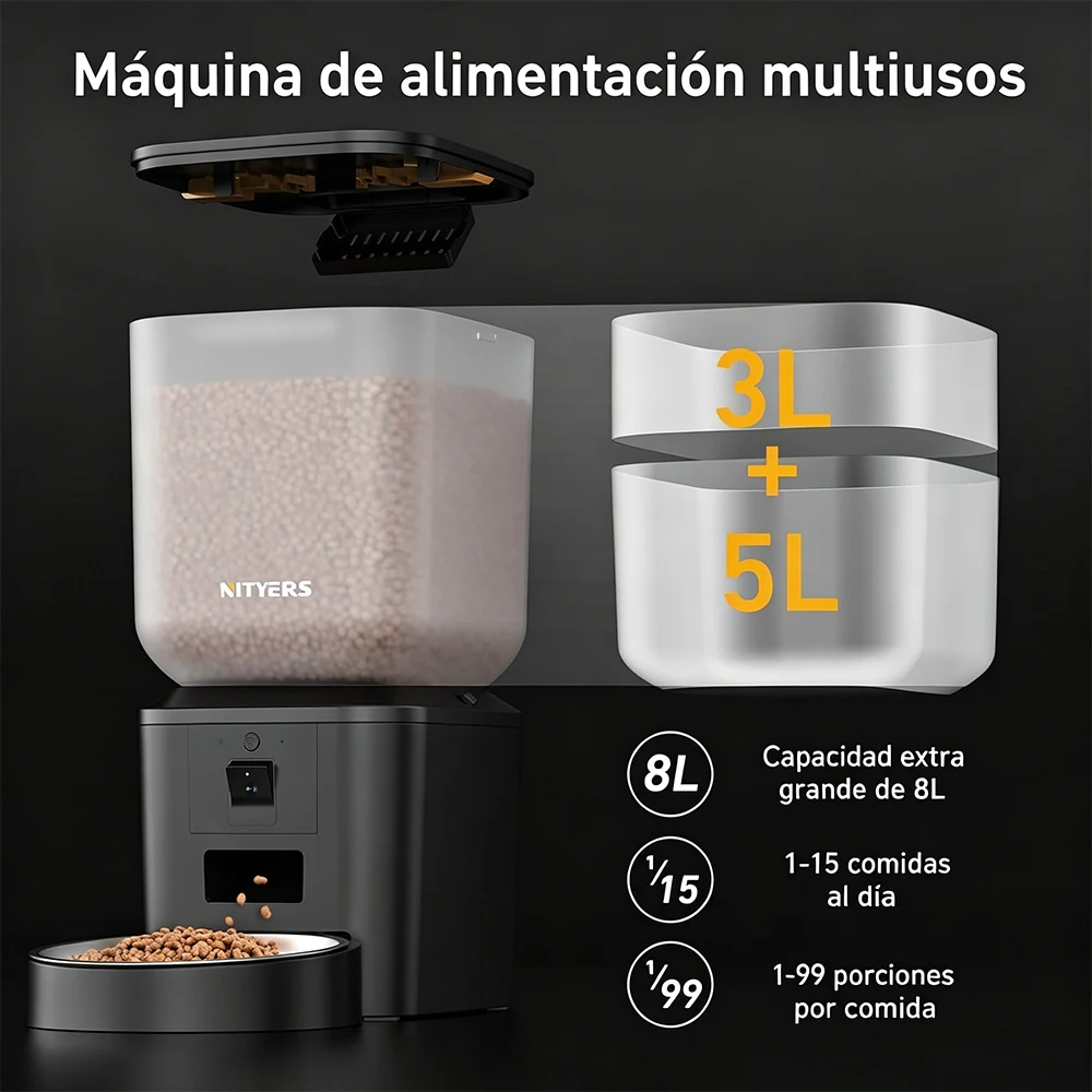 8L Automatic Cat Feeder with 1080P Camera - Image 2