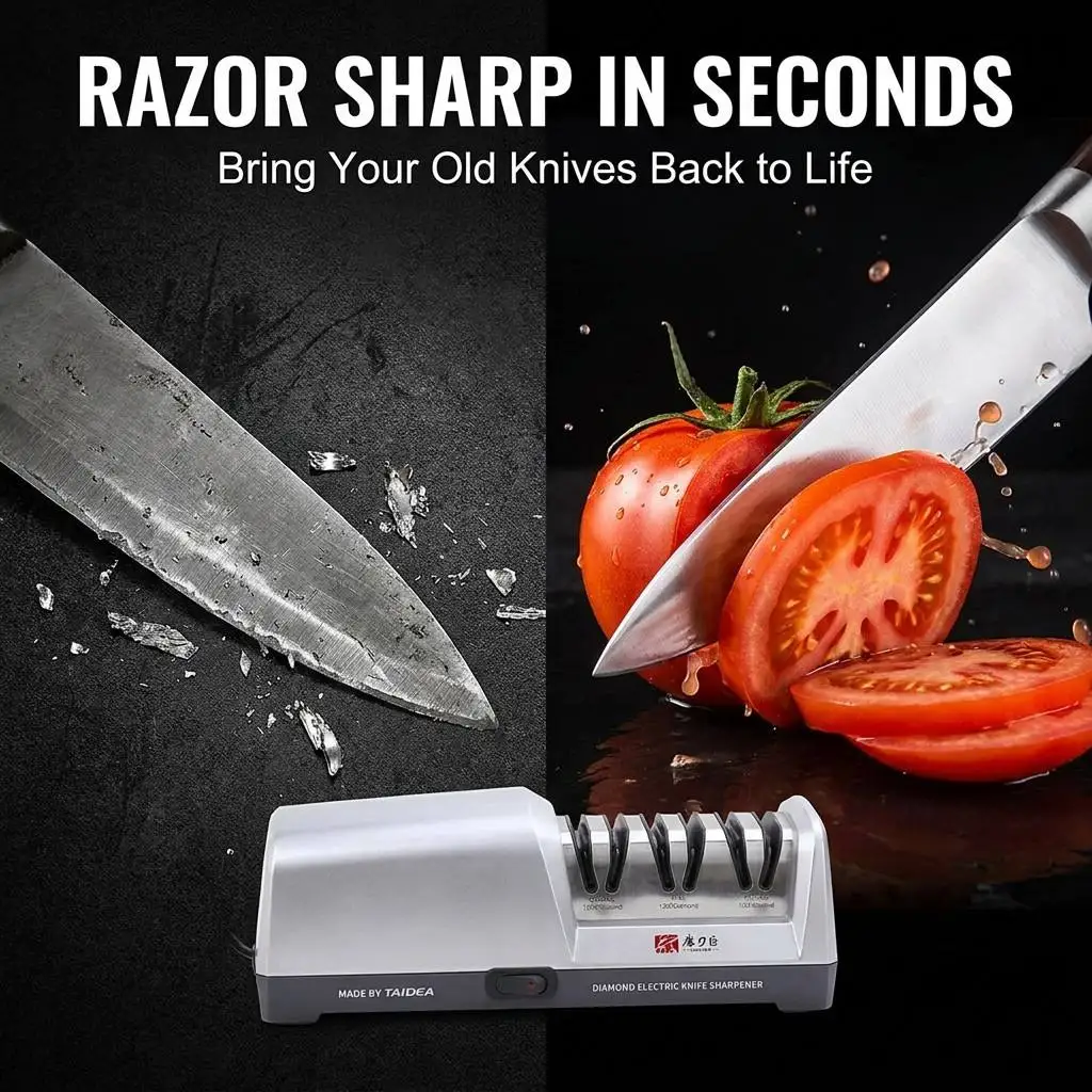 18W 3-Stage 15° Electric Diamond Knife Sharpener - Image 6