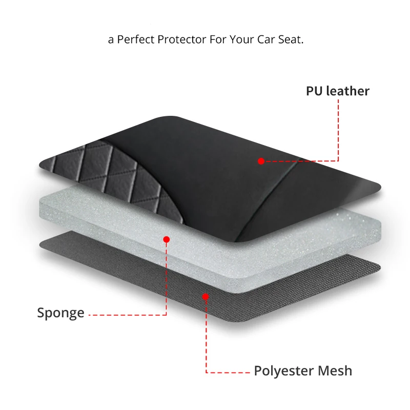 PU Leather Car Seat Covers, Universal Fit - Image 5
