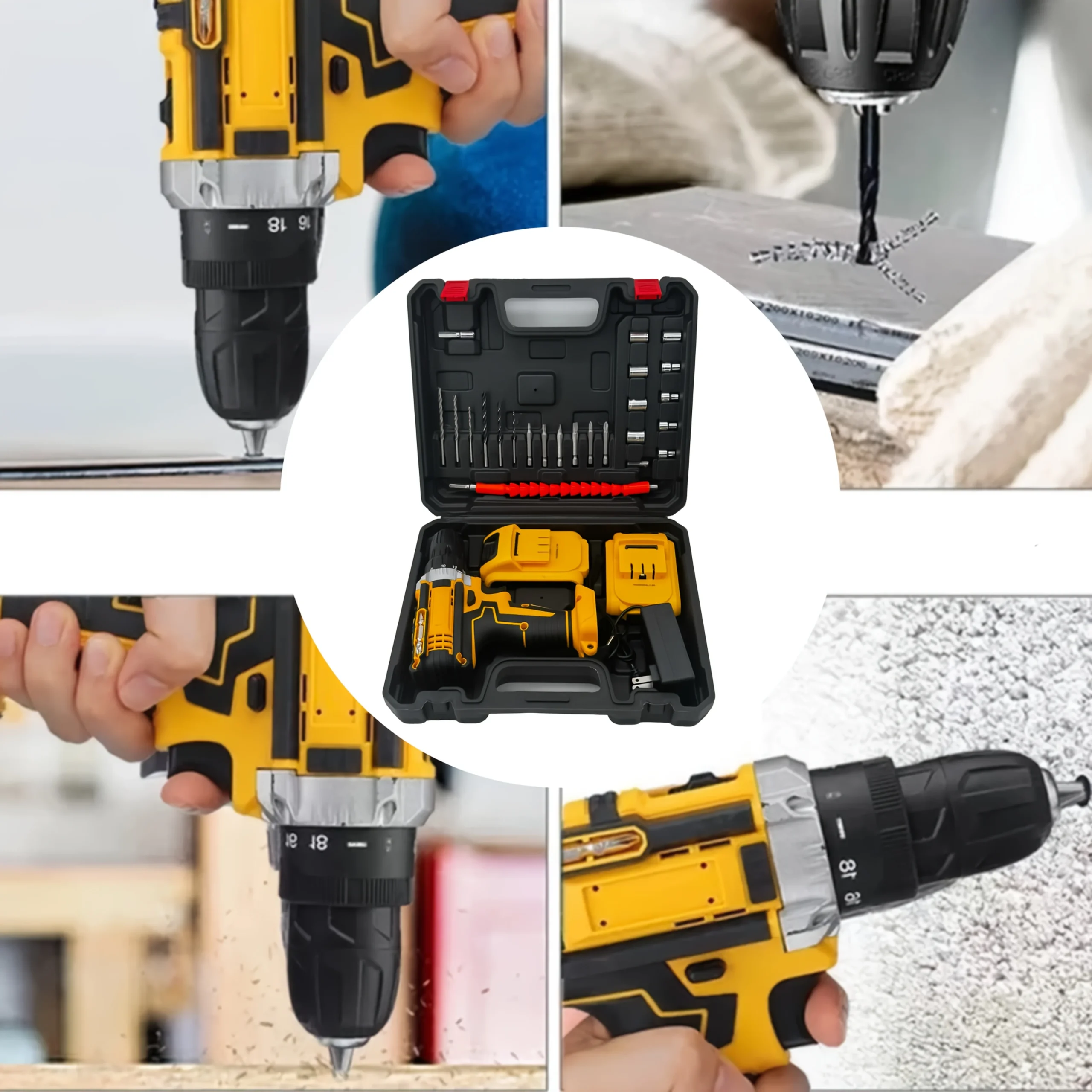24-Piece Cordless Drill & Electric Screwdriver Kit - Image 5