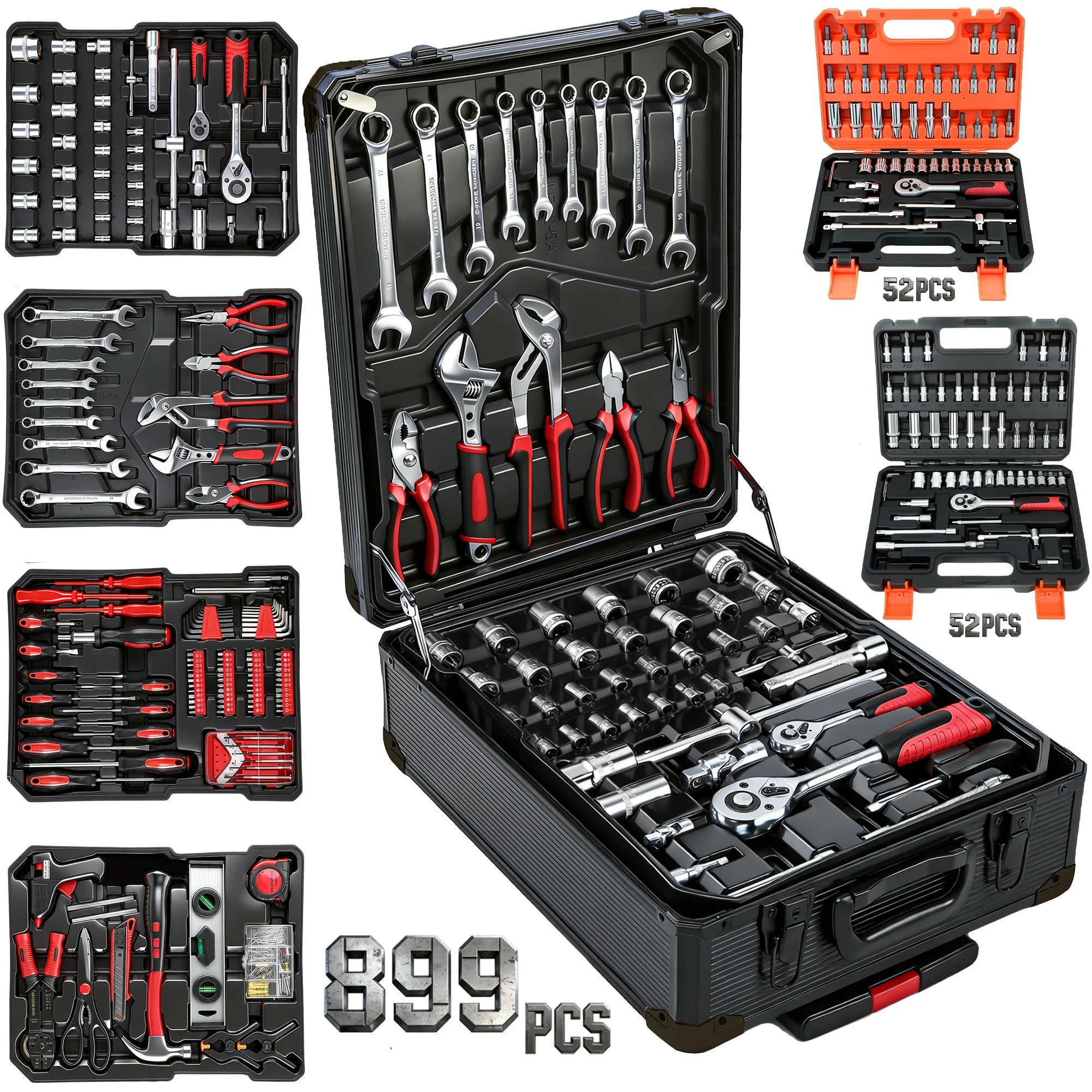 899/52-Piece Professional Tool Set, Portable Toolbox - Image 1