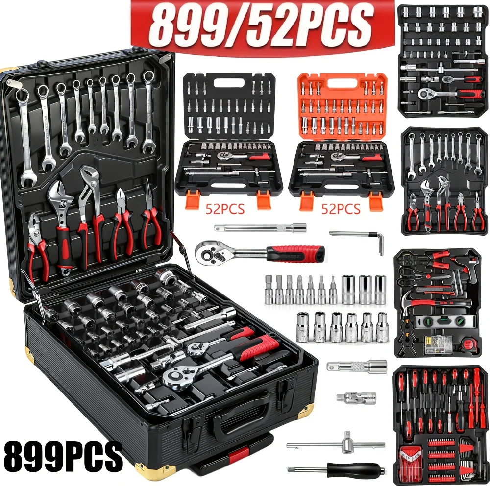 899/52-Piece Professional Tool Set, Portable Toolbox - Image 2