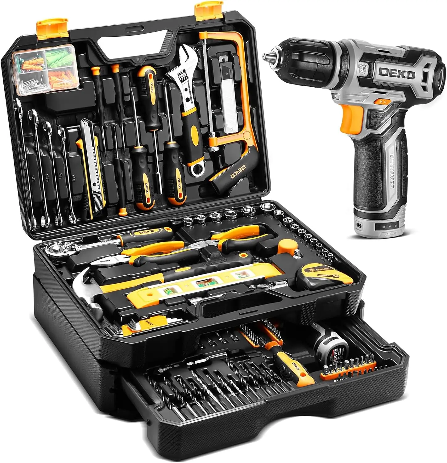 12V Cordless Drill & Home Tool Kit - Image 1