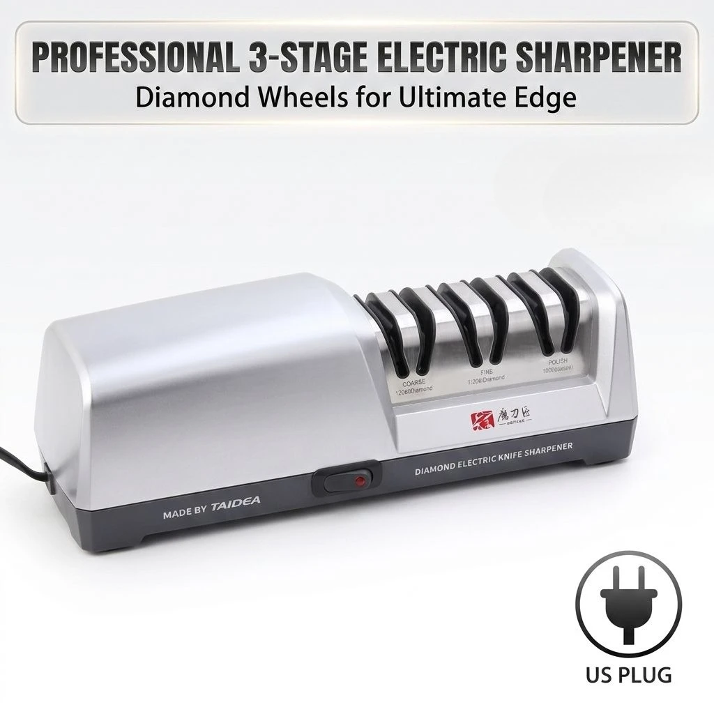 18W 3-Stage 15° Electric Diamond Knife Sharpener - Image 7