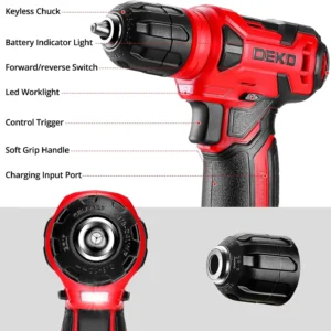 126-Piece 8V Cordless Drill & Tool Kit - Thumbnail Image 4