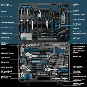 220-Piece Home Tool Kit with Toolbox - Thumbnail Image 2