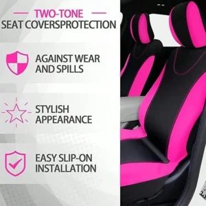 17-Piece Universal Car Seat Cover Set, Fleece - Thumbnail Image 6