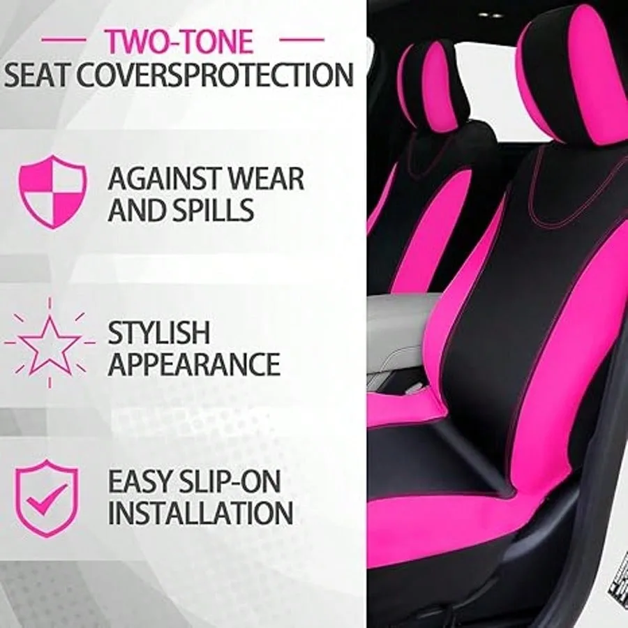 17-Piece Universal Car Seat Cover Set, Fleece - Image 6