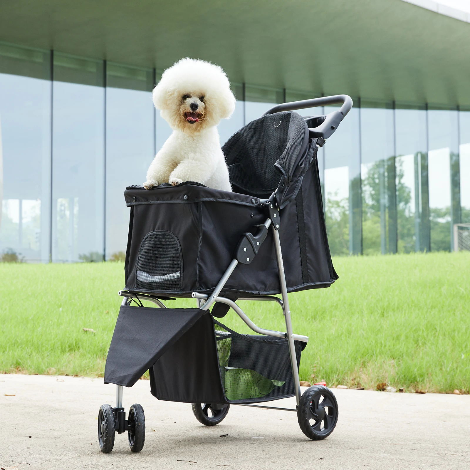 3-Wheel Foldable Pet Stroller for Dogs & Cats - Image 1