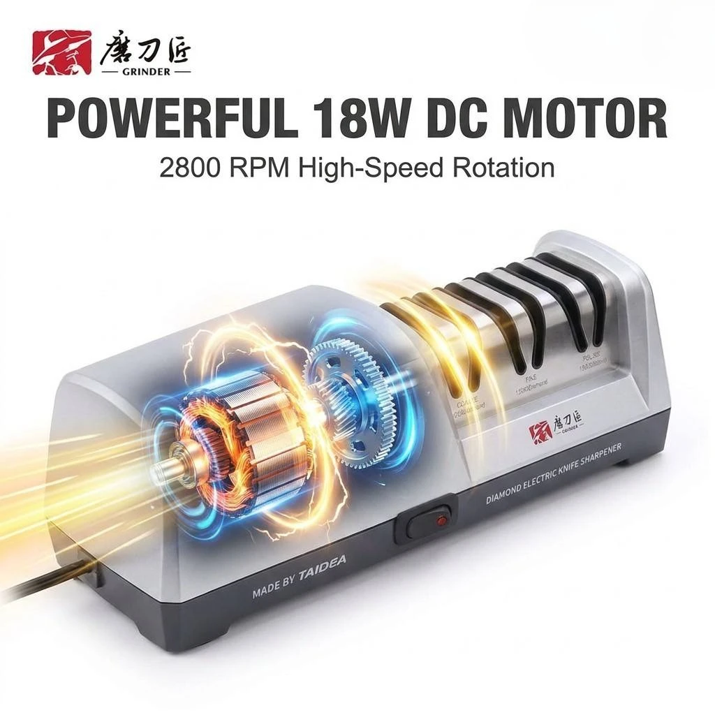 18W 3-Stage 15° Electric Diamond Knife Sharpener - Image 3