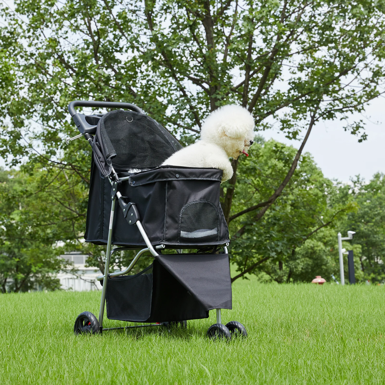 3-Wheel Foldable Pet Stroller for Dogs & Cats - Image 4