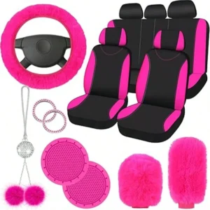 17-Piece Universal Car Seat Cover Set, Fleece