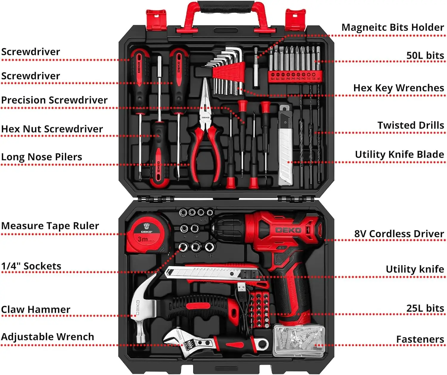 126-Piece 8V Cordless Drill & Tool Kit - Image 2