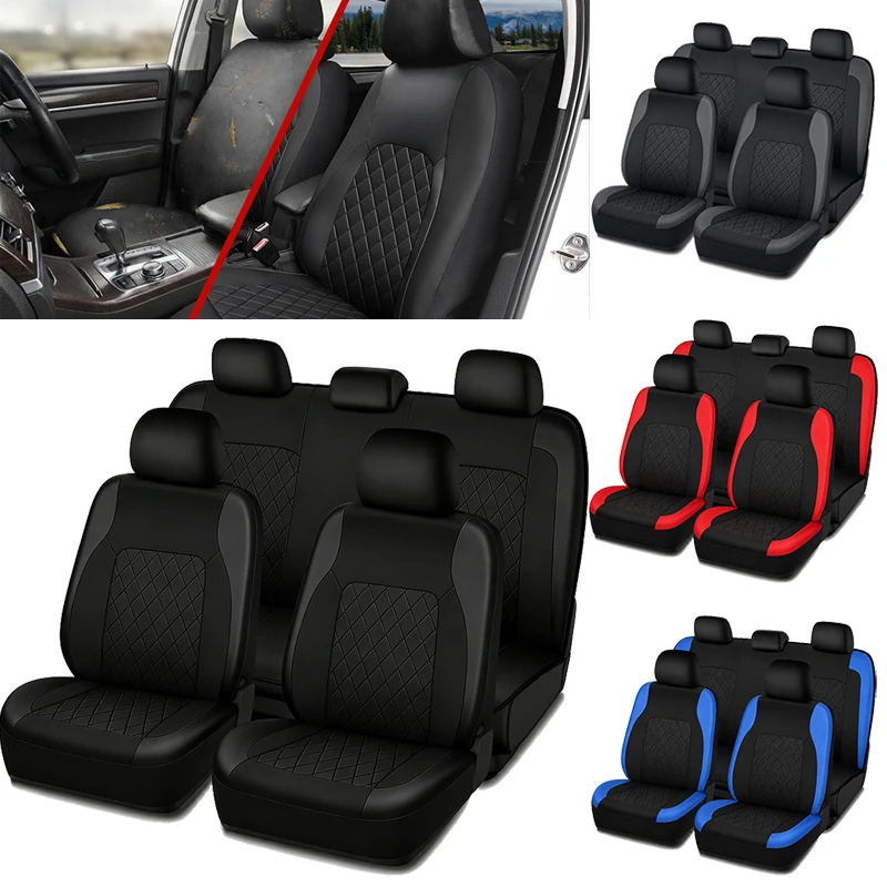PU Leather Car Seat Covers, Universal Fit - Image 1