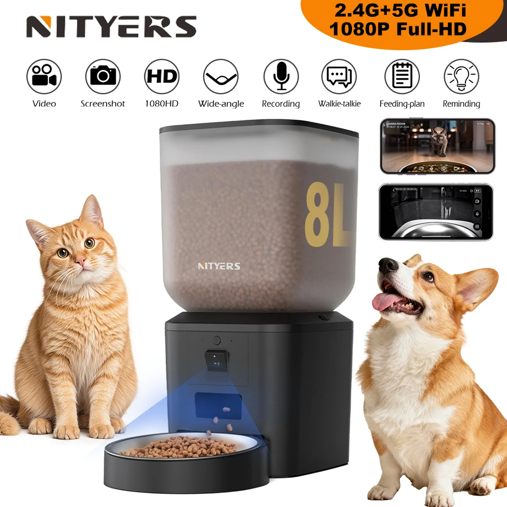 8L Automatic Cat Feeder with 1080P Camera - Image 1